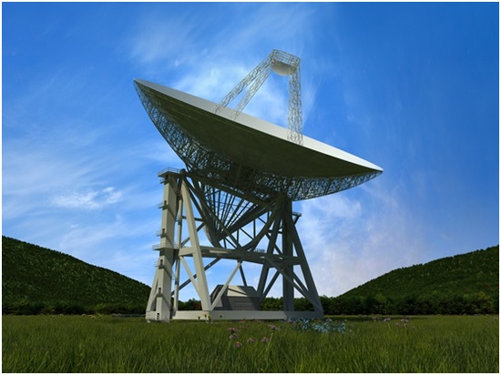天問(wèn)一號(hào)火星探測(cè)器，70米天線（GRAS-4）建成效果圖